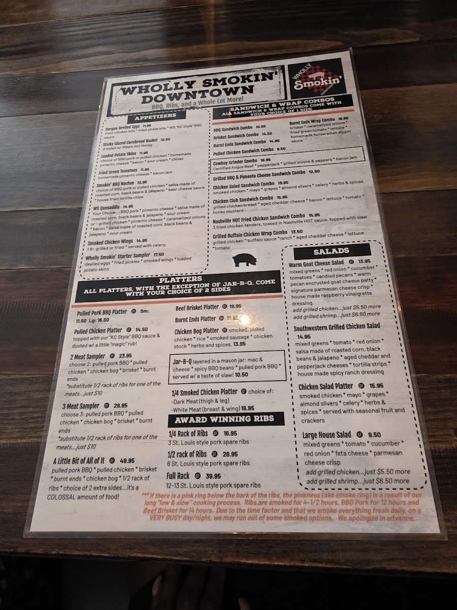 Menu Wholly Smokin’-1