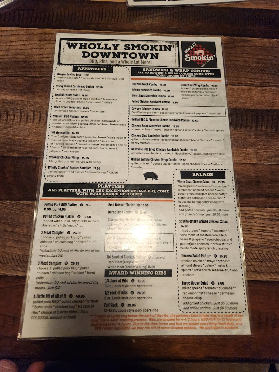 Menu Wholly Smokin’-7